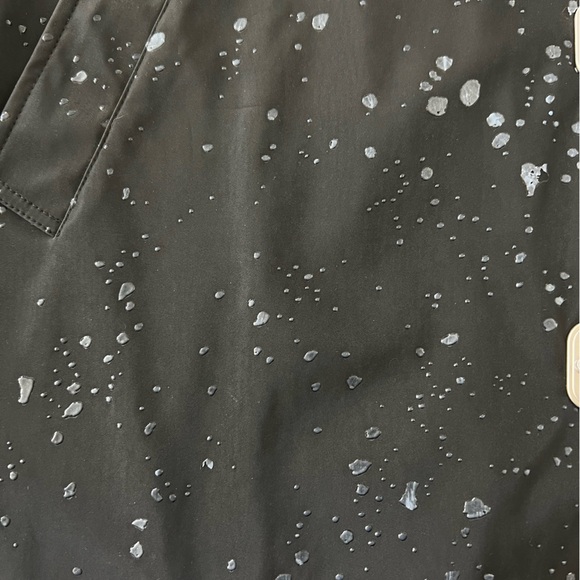 Women’s MYCRA PAC Raindrops Charcoal/black Rain coat with hood in size XL - Picture 7 of 11